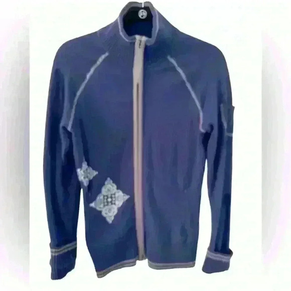 Athleta Cotton Blend Cardigan Jacket Zip Coat. Size XS, Runs Big Will Fit Small - Picture 4 of 9